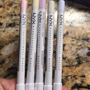 NYX in original packaging 5 faux white eyeliners